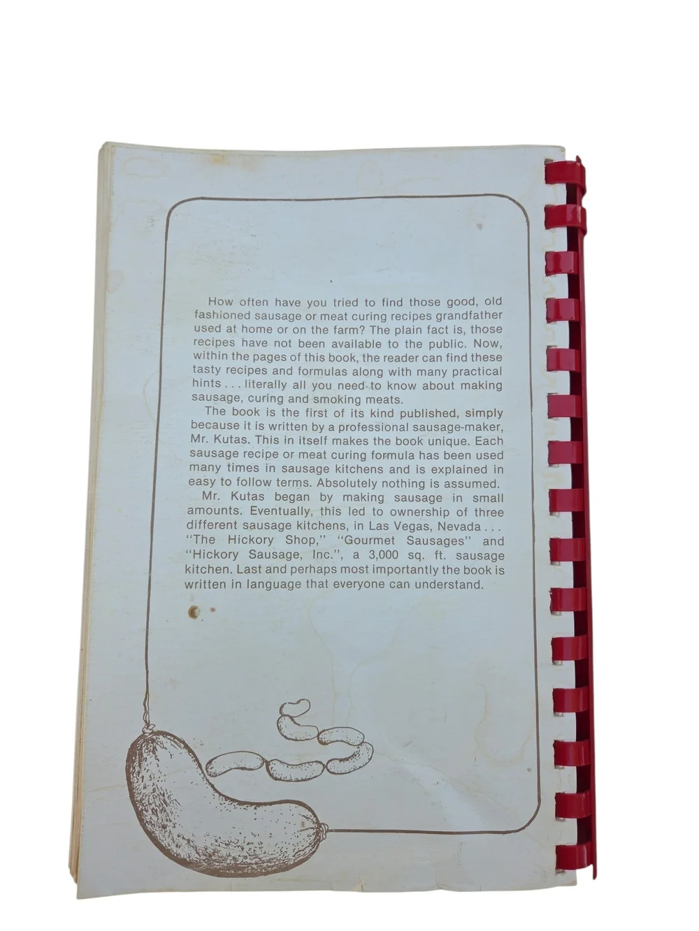 Great Sausage Recipes and Meat Curing Cookbook - Red and White